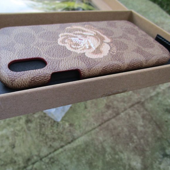 Iphone X Coach Case In Signature Rose Canvas - Picture 5 of 6